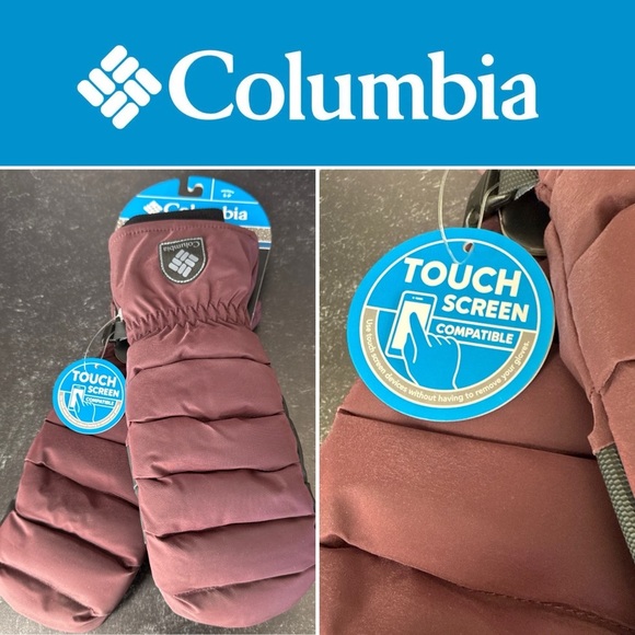 Colombia Women’s Snow Diva Insulated Mitten Maroon Size S NWT $50 - Picture 1 of 13